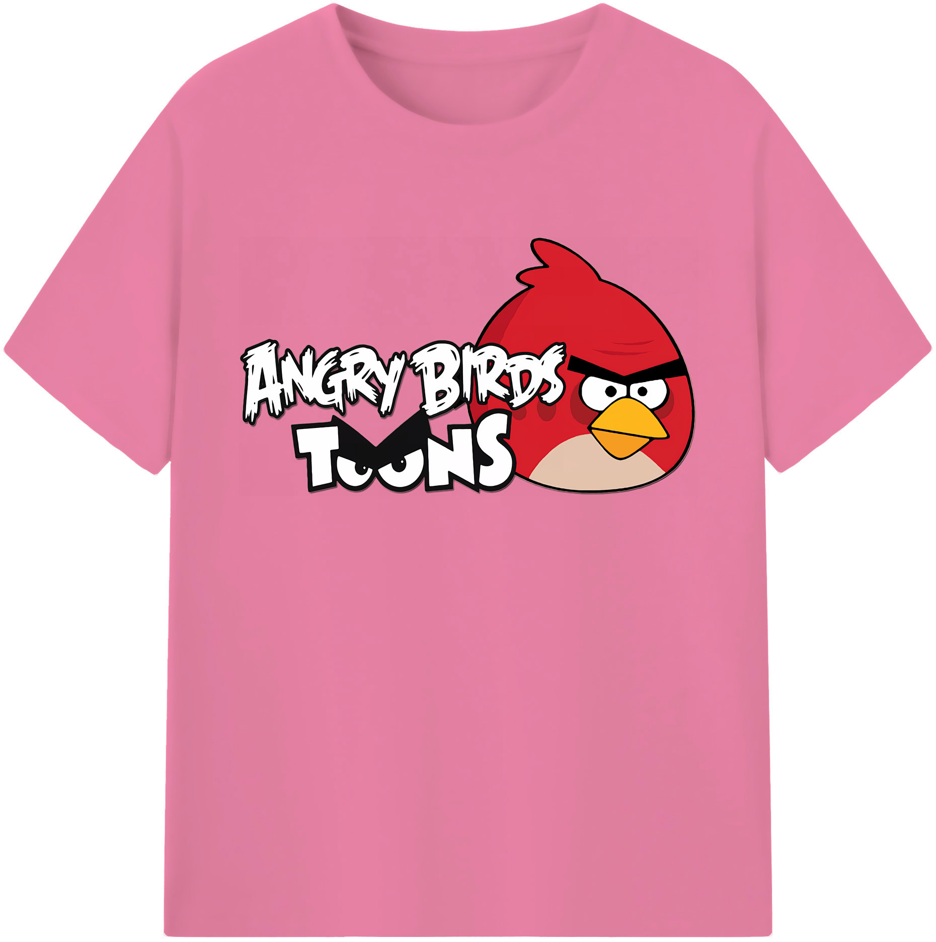 （画像用） Angry Birds アングリーバード 綿100％半袖Tシャツ（フロントプリント）